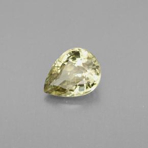 Crisoberilo verde natural de 0,94 ct, en forma de pera, VVS