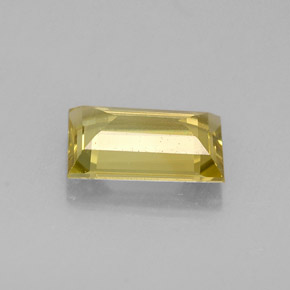Crisoberilo Dorado verdoso natural de 0.75 ct, Corte Baguette, VVS-VS