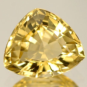 Crisoberilo amarillo natural de 0,78 ct, trillón, IF