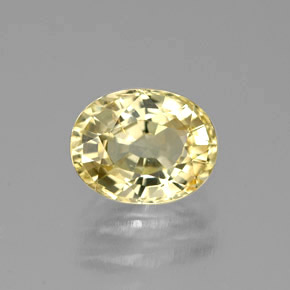 Crisoberilo amarillo natural de 1,26 ct, corte óvalo, VVS-VS