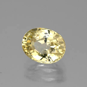 Crisoberilo amarillo natural de 1,26 ct, corte óvalo, VVS-VS