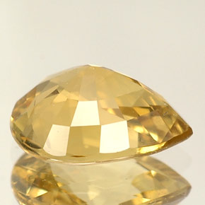 Crisoberilo amarillo natural de 1,63 ct, en forma de pera, VVS