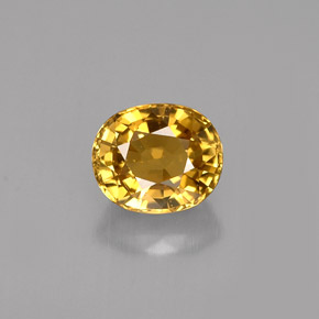 Crisoberilo amarillo natural de 1,37 ct, corte óvalo, VVS-VS