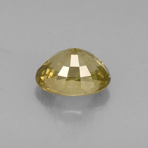 Crisoberilo amarillo natural de 0,81 ct, corte óvalo, VVS-VS