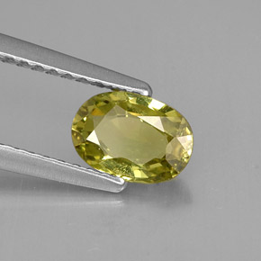 Crisoberilo verde natural de 0,82 ct, corte óvalo, VVS-VS