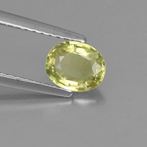 Crisoberilo verde natural de 0,82 ct, corte óvalo, VVS-VS