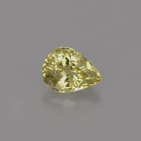Crisoberilo verde natural de 0,68 ct, en forma de pera, IF