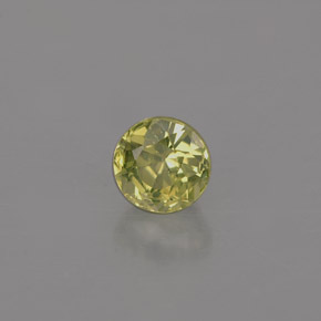 Crisoberilo verde natural de 0,50 ct, corte redondo, VVS-VS