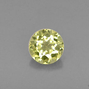 Crisoberilo amarillo natural de 0,38 ct, corte redondo, VVS-VS