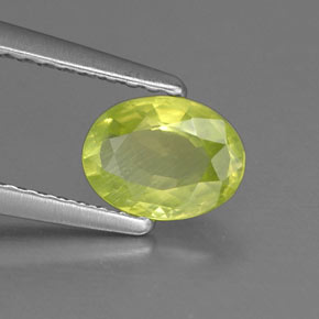 Crisoberilo verde natural de 0,79 ct, corte óvalo, VS