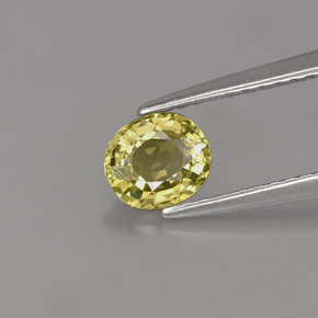 Crisoberilo amarillo natural de 0,71 ct, corte óvalo, VVS-VS