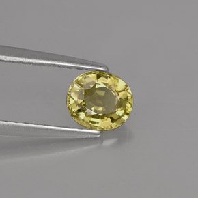 Crisoberilo amarillo natural de 0,71 ct, corte óvalo, VVS-VS