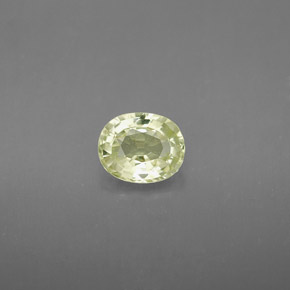 Crisoberilo amarillo natural de 0,90 ct, corte óvalo, VVS-VS