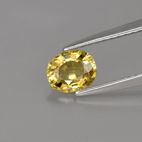 Crisoberilo amarillo natural de 0,71 ct, corte óvalo, VVS-VS