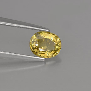 Crisoberilo amarillo natural de 0,71 ct, corte óvalo, VVS-VS