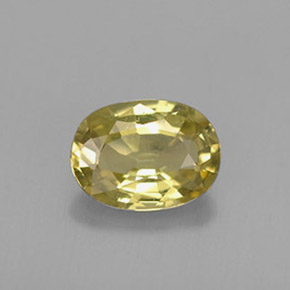 Crisoberilo amarillo natural de 0,68 ct, corte óvalo, VS