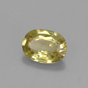 Crisoberilo amarillo natural de 0,68 ct, corte óvalo, VS