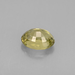 Crisoberilo Dorado verdoso natural de 0.65 ct, Corte Óvalo, VVS-VS