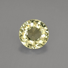 Crisoberilo amarillo natural de 0,72 ct, corte redondo, VS