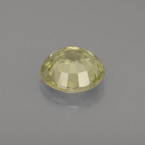 Crisoberilo amarillo natural de 0,72 ct, corte redondo, VS