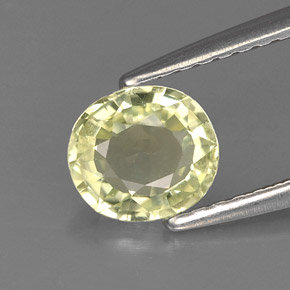 Crisoberilo verde natural de 0,87 ct, corte óvalo, VVS-VS