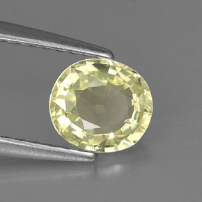 Crisoberilo verde natural de 0,87 ct, corte óvalo, VVS-VS