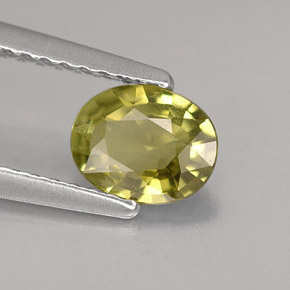 Crisoberilo verde natural de 0,66 ct, corte óvalo, VVS-VS