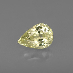 Crisoberilo amarillo natural de 0,58 ct, en forma de pera, VS-SI