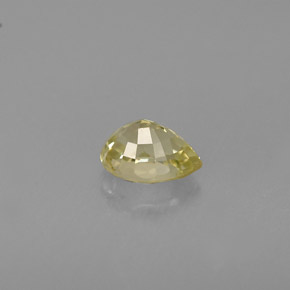 Crisoberilo amarillo natural de 0,53 ct, en forma de pera, VVS-VS