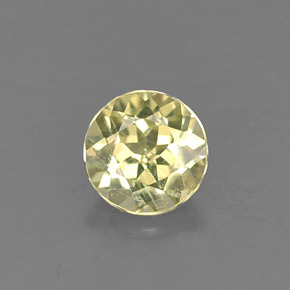 Crisoberilo amarillo natural de 0,68 ct, corte redondo, VVS