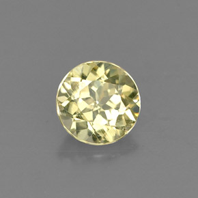 Crisoberilo amarillo natural de 0,68 ct, corte redondo, VVS
