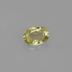 Crisoberilo Verde dorado natural de 0.67 ct, Corte Óvalo, VVS-VS