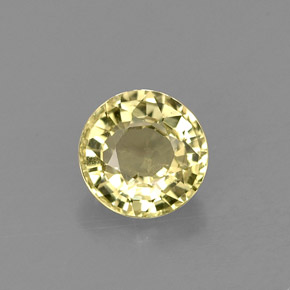 Crisoberilo Amarillo natural de 0.74 ct, Corte Redondo, VVS-VS