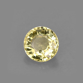 Crisoberilo Amarillo natural de 0.74 ct, Corte Redondo, VVS-VS