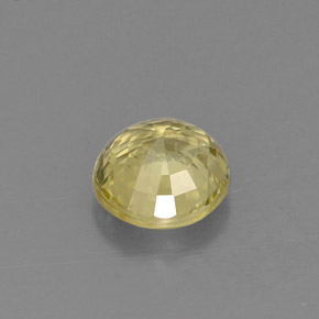 Crisoberilo Amarillo natural de 0.74 ct, Corte Redondo, VVS-VS
