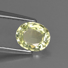 Crisoberilo verde natural de 0,72 ct, corte óvalo, VVS-VS