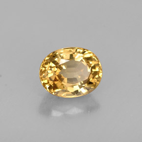 Crisoberilo amarillo natural de 0,90 ct, corte óvalo, VVS