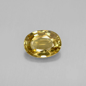 Crisoberilo amarillo natural de 0,96 ct, corte óvalo, VVS