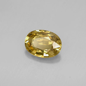 Crisoberilo amarillo natural de 0,96 ct, corte óvalo, VVS