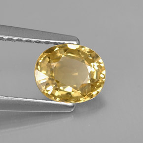 Crisoberilo amarillo natural de 0,98 ct, corte óvalo, VS