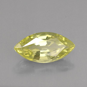 Crisoberilo Amarillo verdoso natural de 1.48 ct, Marquesa, VVS-VS