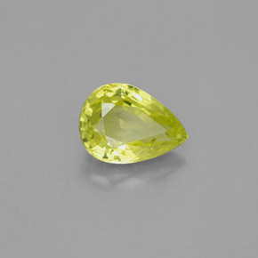Crisoberilo amarillo natural de 1,44 ct, en forma de pera, VVS-VS