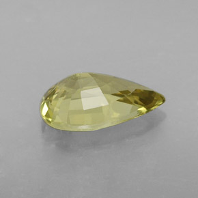 Crisoberilo amarillo natural de 1,37 ct, en forma de pera, VVS-VS