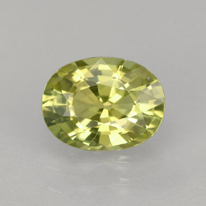 Crisoberilo amarillo natural de 1,45 ct, corte óvalo, VVS