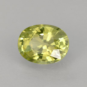 Crisoberilo amarillo natural de 1,45 ct, corte óvalo, VVS