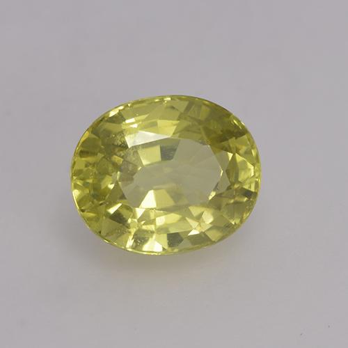 Crisoberilo amarillo natural de 1,41 ct, corte óvalo, VS