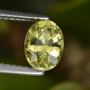 Crisoberilo amarillo natural de 1,41 ct, corte óvalo, VVS-VS