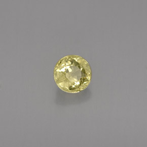 Crisoberilo amarillo natural de 0,46 ct, corte redondo, VVS-VS