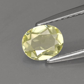 Crisoberilo amarillo natural de 0,62 ct, corte óvalo, VVS-VS