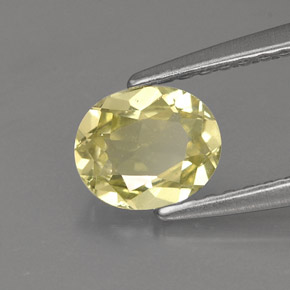 Crisoberilo amarillo natural de 0,68 ct, corte óvalo, VS
